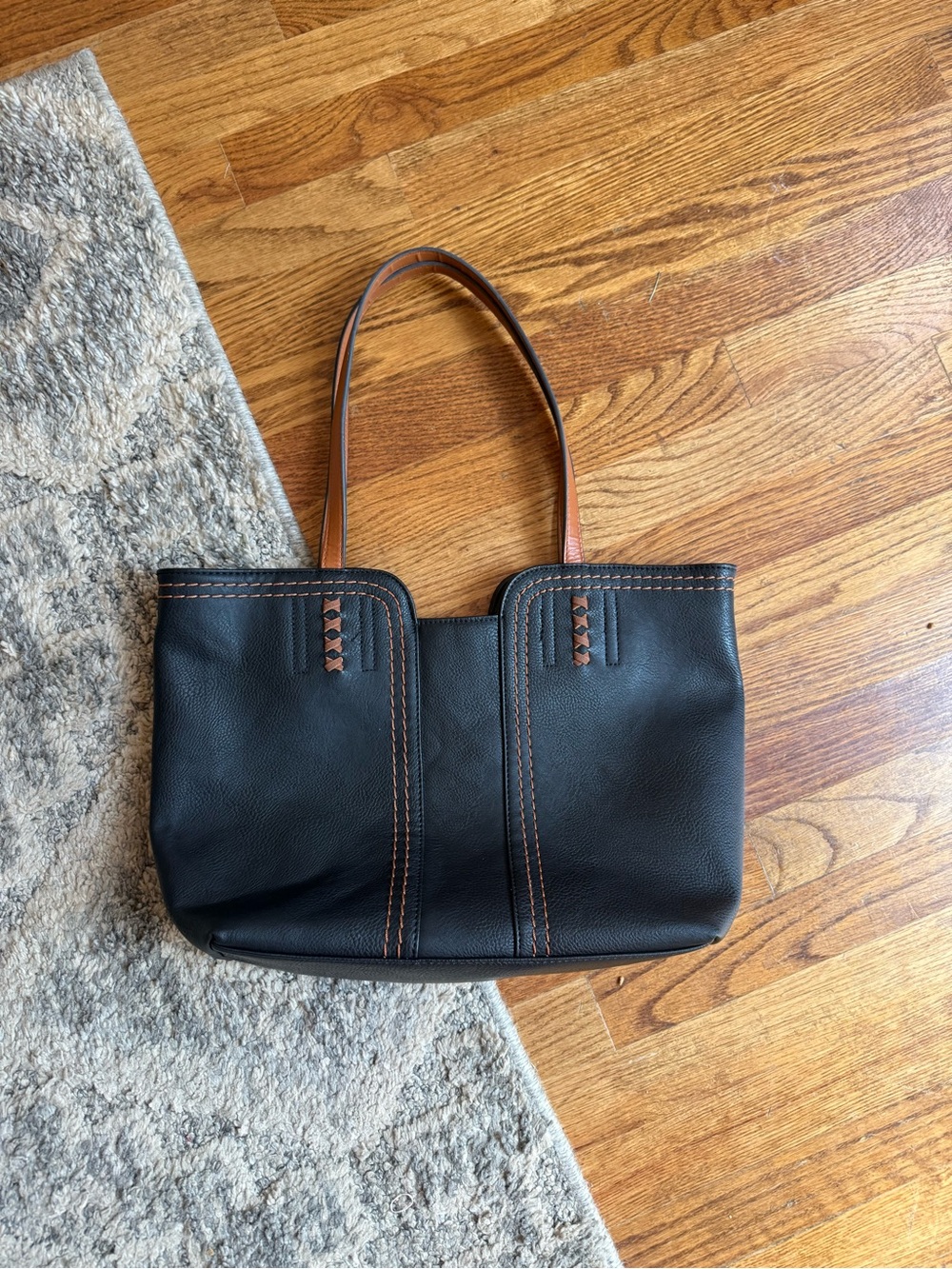 Montana West tote bag features black vegan leather